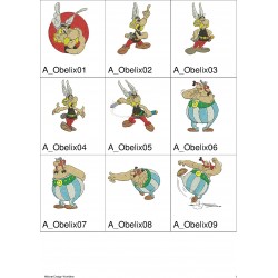 Pacote de Bordados Asterix e Obelix