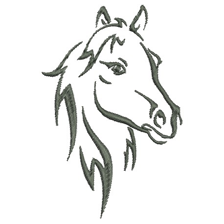 Matriz De Bordado Computadorizado Desenho Cavalo Crioulo