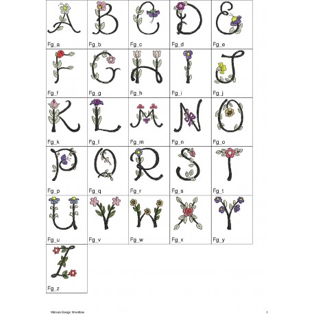 Alfabeto Flores Completo (A-Z)