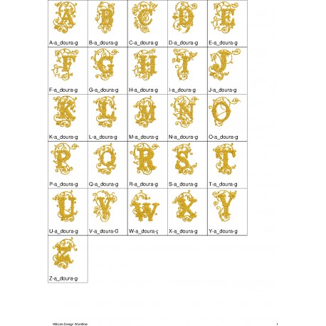 Alfabeto Dourado Completo (A-Z) - Três Tamanhos