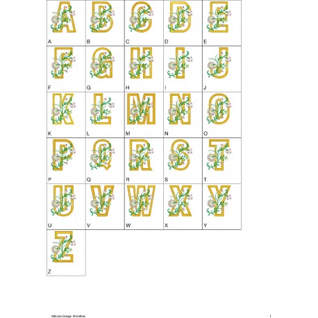 Alfabeto Flores 6 Completo (A-Z)