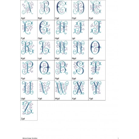 Alfabeto com Vinhas 3 Completo (A-Z)