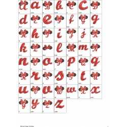 Alfabeto Minnie Mouse 02 Completo (A-Z) Letras Maiúsculas e Minúsculas