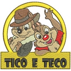 Bordado Tico e Teco 05 - Três Tamanhos