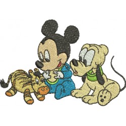 Baby Mickey e Baby Pluto 04 - Três Tamanhos