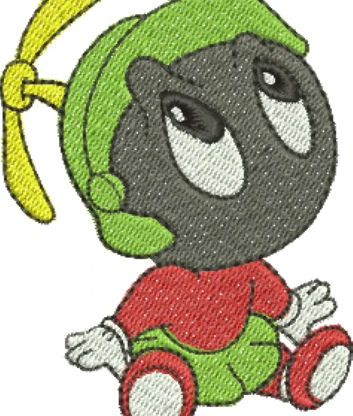 Visualização da Matriz de Bordado Marvin Marciano Baby Tunes 36 - Três Tamanhos