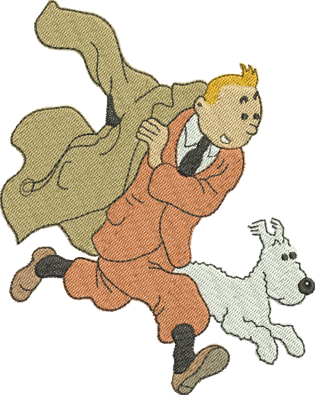 matriz de bordado Tintin 01 - Três Tamanhos