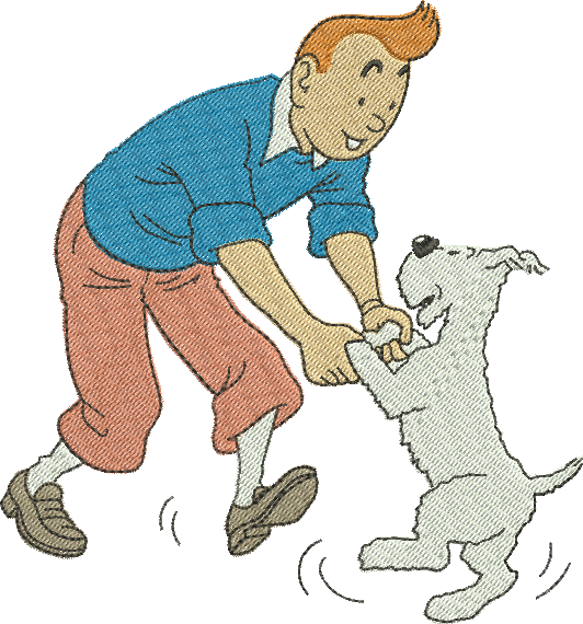 matriz de bordado Tintin 02 - Três Tamanhos