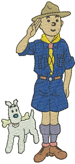 matriz de bordado Tintin 05 - Três Tamanhos