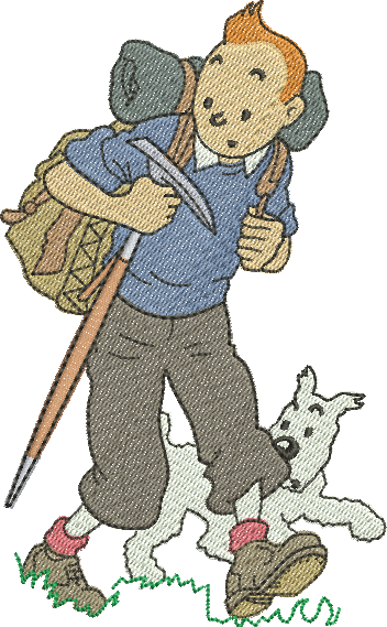 matriz de bordado Tintin 06 - Três Tamanhos