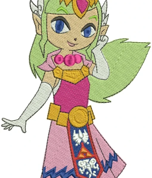 Visualização da Matriz de bordado Zelda 01 - Três Tamanhos