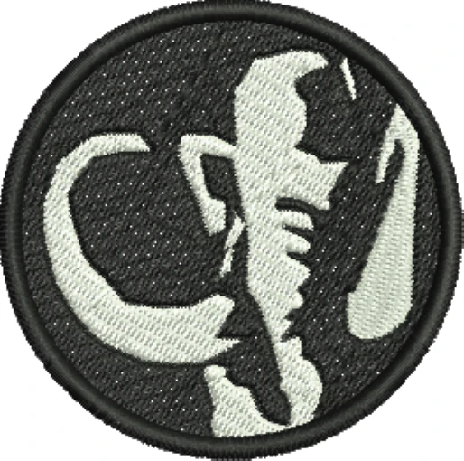 Visualização da Matriz de Bordado Logo Black Power Ranger