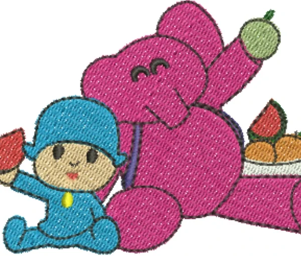 Visualização da Matriz de Bordado Elly & Pocoyo 06