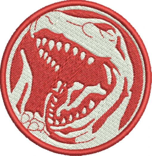 Visualização da Matriz de Bordado Logo Red Ranger