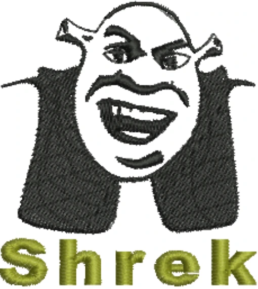 Visualização da matriz de bordado Shrek 02