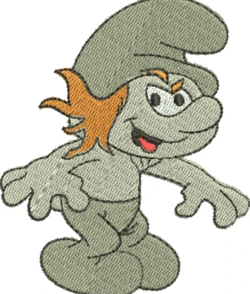 Visualização da Matriz de Bordado Smurf 10