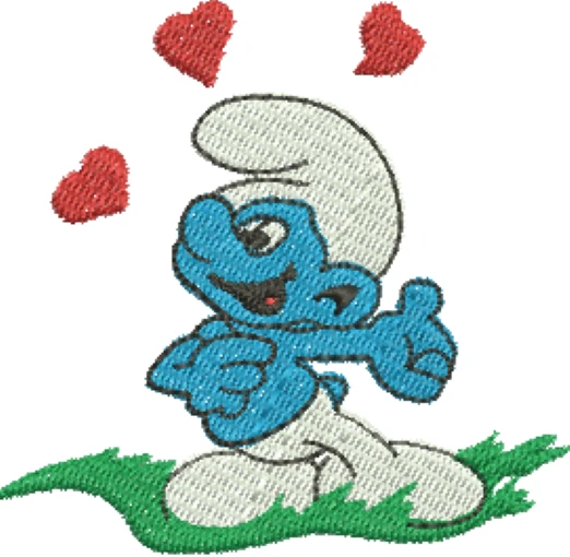 Visualização da Matriz de Bordado Smurf 13
