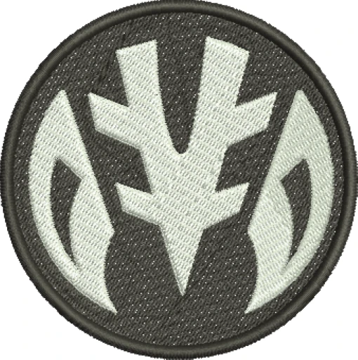 Visualização da Matriz de Bordado Logo White Power Ranger