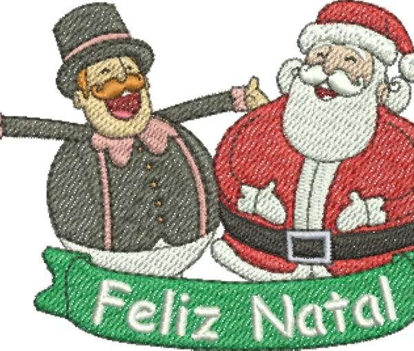 Visualização da Matriz de Bordado Bita e Papai Noel