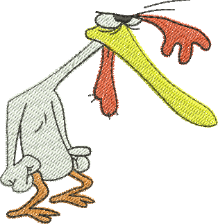 matriz de bordado A Vaca e o Frango 02 - Três Tamanhos