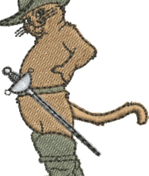 Visualização da matriz de bordado Gato de Botas 01