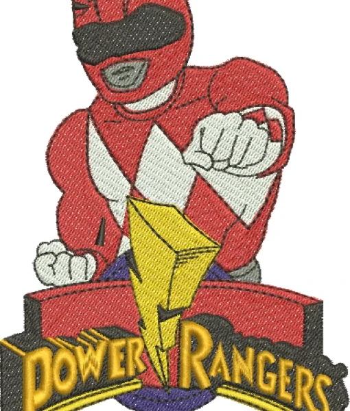 Visualização da Matriz de Bordado Power Ranger Red 001