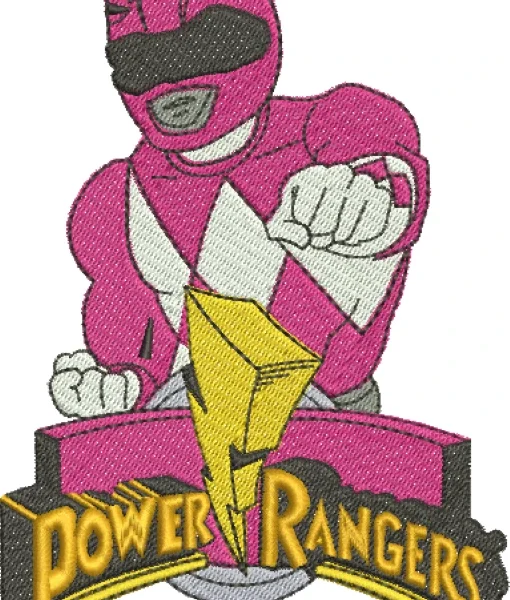Visualização da Matriz de Bordado Power Ranger Pink 004