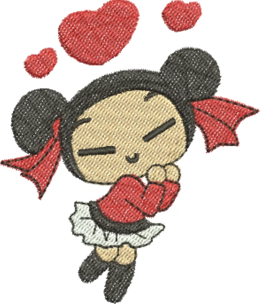 Visualização da Matriz de Bordado Pucca 06