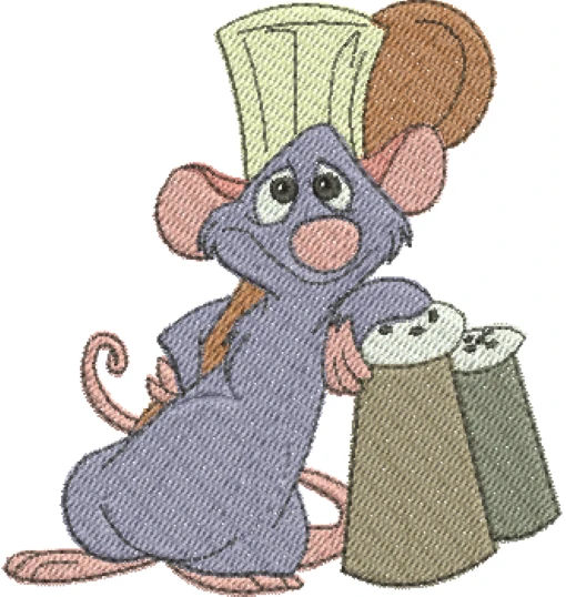 Visualização da Matriz de Bordado Ratatouille 01