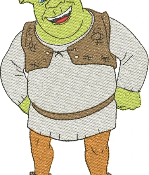Visualização da Matriz de Bordado Shrek - Três Tamanhos