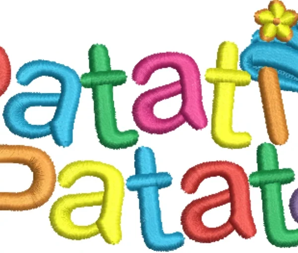 Visualização da Matriz de Bordado Logo Patati e Patatá