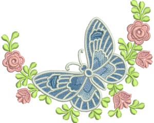 APLIQUE BORDADO FLORES ROJAS 20CM X 12,5CM X UN - Bordados - Apliques - MAKOR