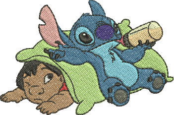 matriz de bordado Lilo e Stitch 00 - Três Tamanhos