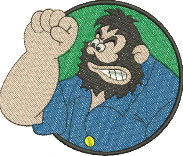 Visualização da Matriz de Bordado Popeye 02 - Três Tamanhos