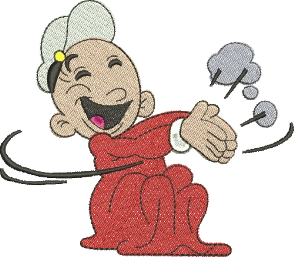 Visualização da Matriz de Bordado Popeye 03 - Três Tamanhos