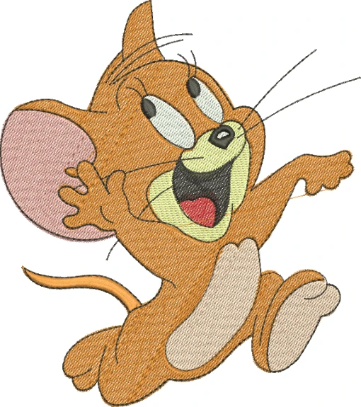 Visualização da Matriz de Bordado Tom e Jerry 01 - Três Tamanhos