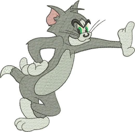 Visualização da Matriz de Bordado Tom e Jerry 09 - Três Tamanhos