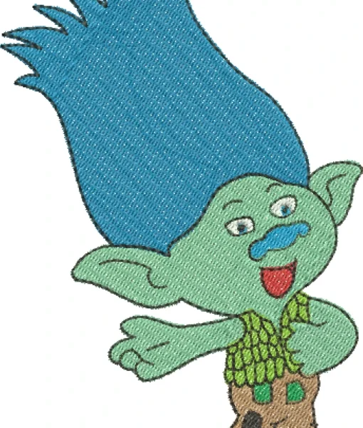 Visualização da Matriz de Bordado Trolls 04 Três Tamanhos
