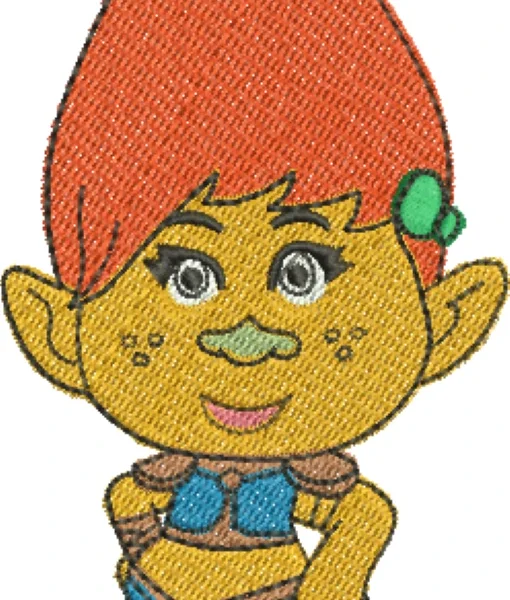 Visualização da Matriz de Bordado Trolls 05 Três Tamanhos