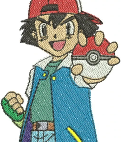 Visualização da Matriz de Bordado Ash Ketchum