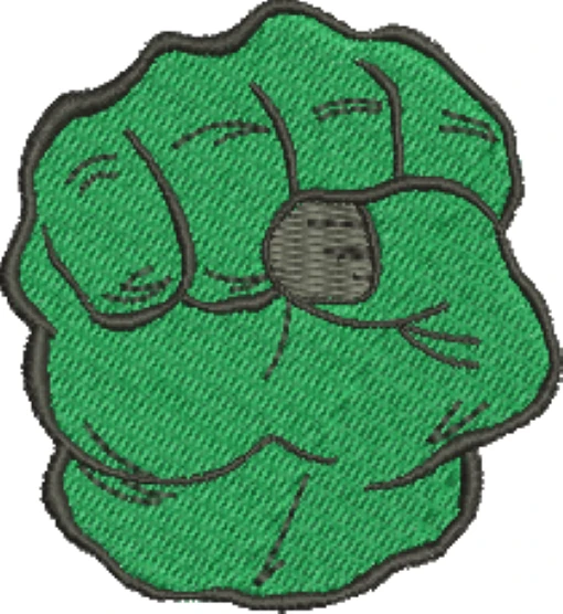 Visualização da Matriz de Bordado Mão do Hulk