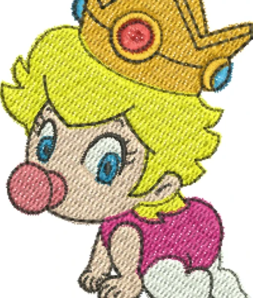 Visualização da matriz de bordado Princesa Peach Baby 06