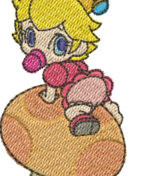 Visualização da matriz de bordado Princesa Peach Baby 08