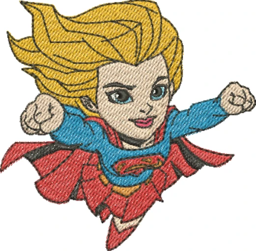 Visualização da Matriz de Bordado Super Girl 02