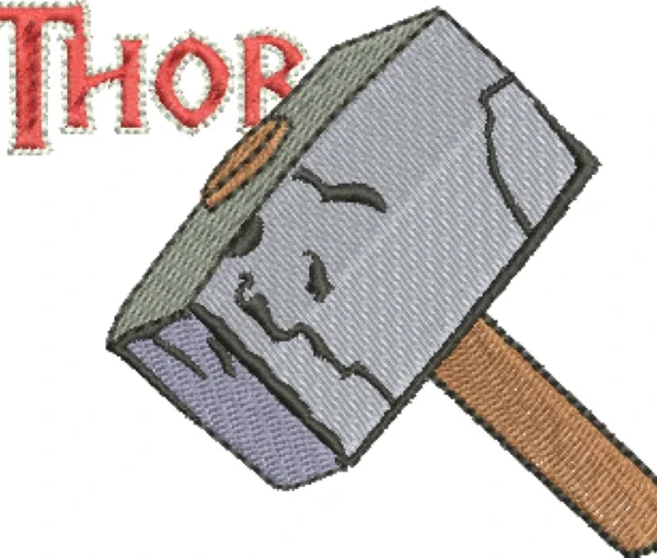 Visualização da Matriz de Bordado Martelo do Thor