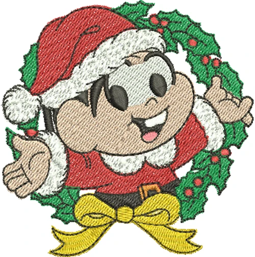 Visualização da Matriz de Bordado Mônica Natal 01 (Arquivo Digital)