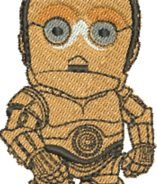 Visualização da matriz de bordado C3PO 02