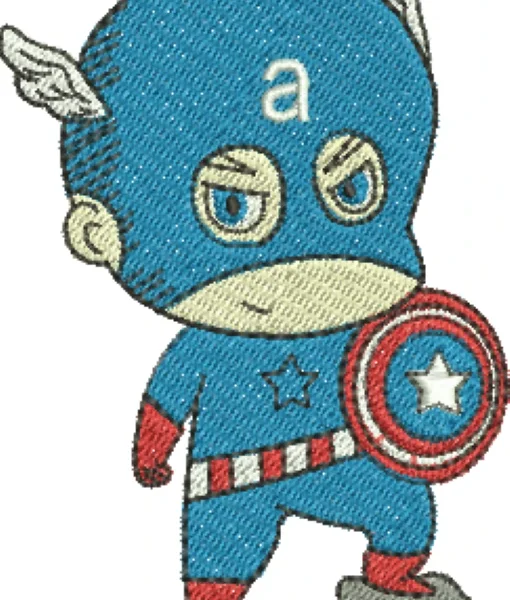 Visualização da Matriz de Bordado Capitão América Baby 02