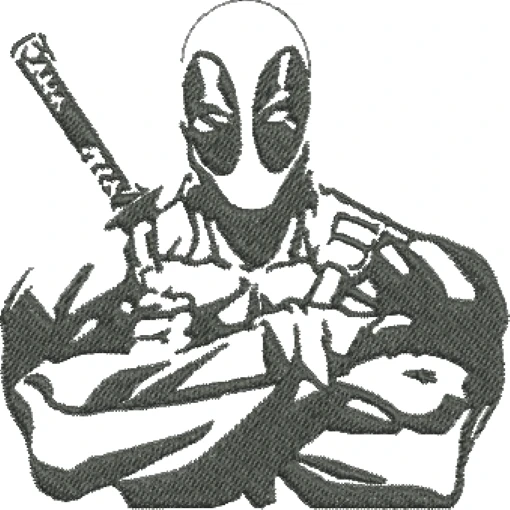 Visualização da Matriz de Bordado Deadpool 01