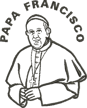 matriz de bordado Papa Francisco 08
